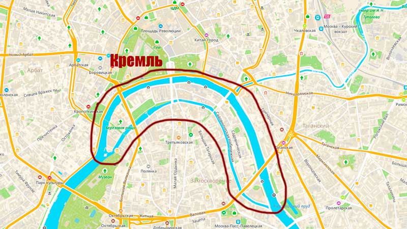 Балчуг на карте Москвы